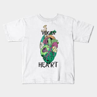 VEGAN HEART Kids T-Shirt